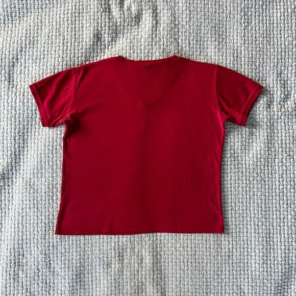 vintage Red Disney V Neck Baby Tee - Picture 4 of 7